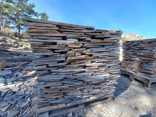 Плитняк златолит серебристый для фасада купить в Солнечногорске