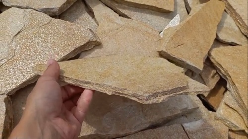 Плитняк златолит жёлтый для фасада 1,5-3 см купить в Солнечногорске