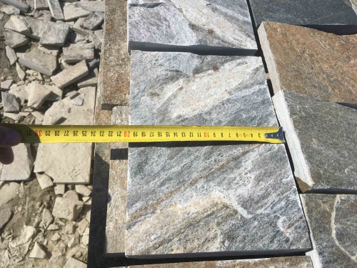 Плитка пилёная златолит Уральский для цоколя, отмостки купить в Солнечногорске